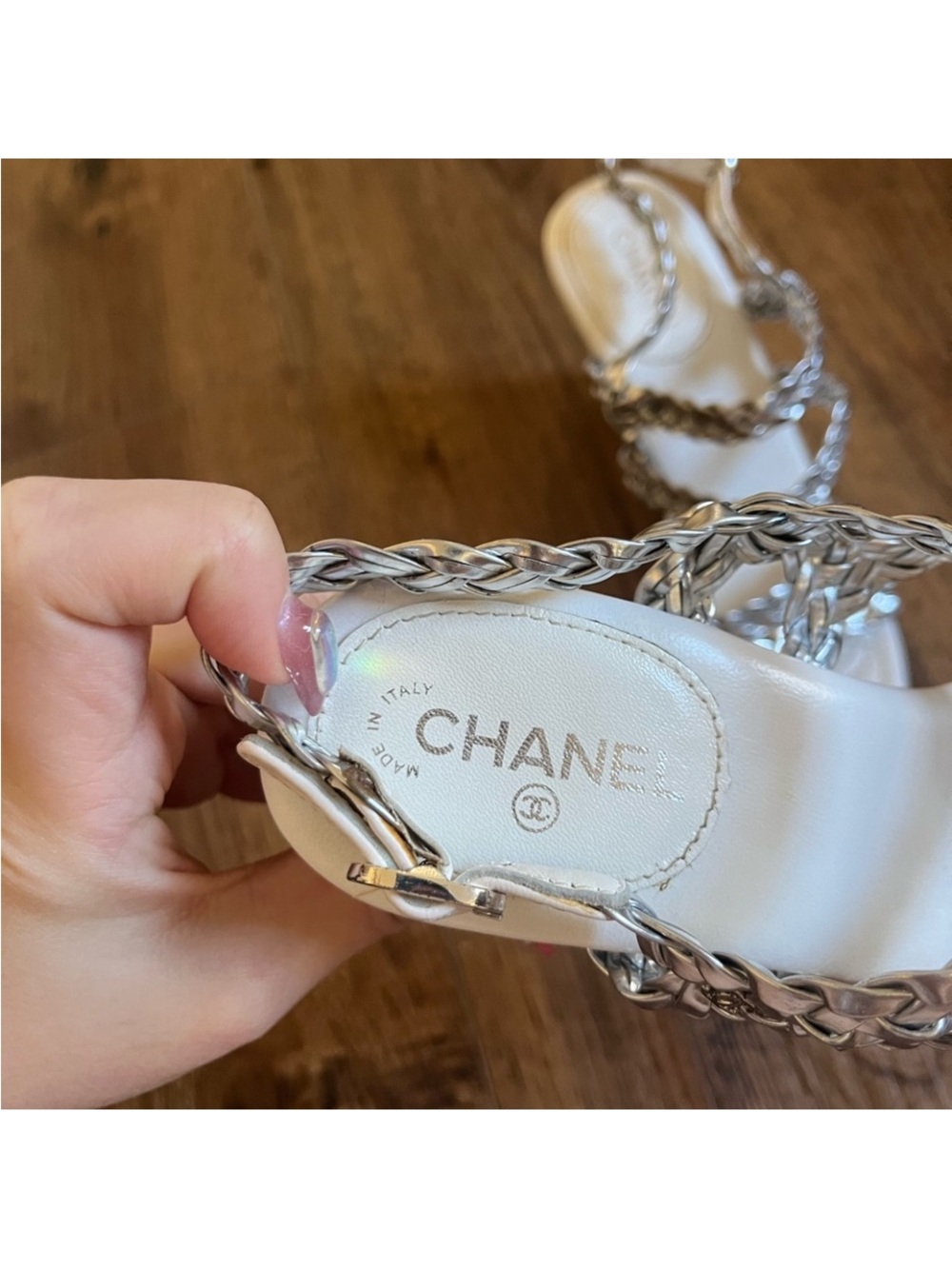 Chanel Silver Wedges - Picture 2 of 9